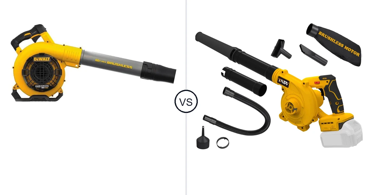 Comparison of DEWALT DCBL770B and YAWV Leaf Blower