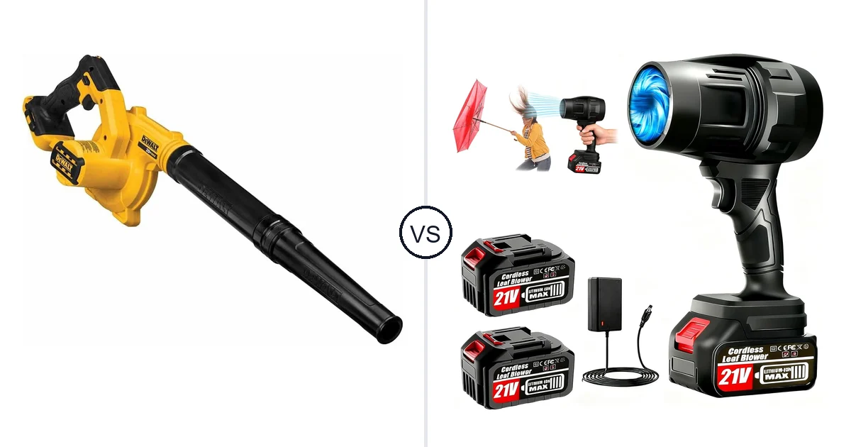 Comparison of DEWALT DCE100B and Vopot Cordless Leaf Blower