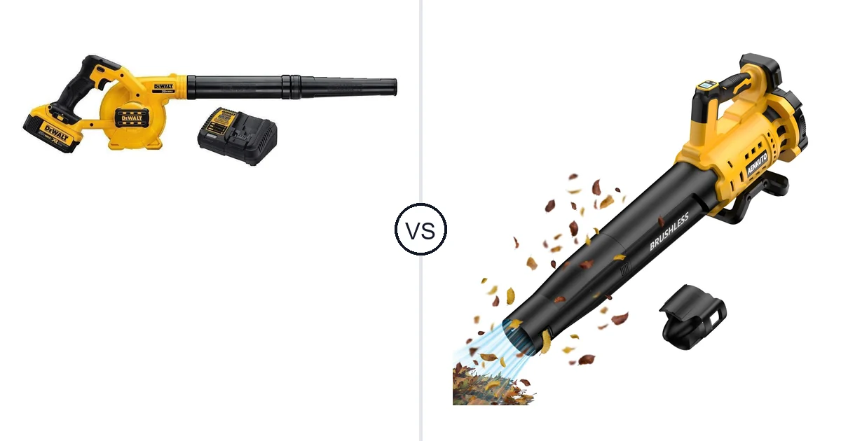 Comparison of DEWALT DCE100M1 and Aenkuto Cordless Leaf Blower for DEWALT 20V