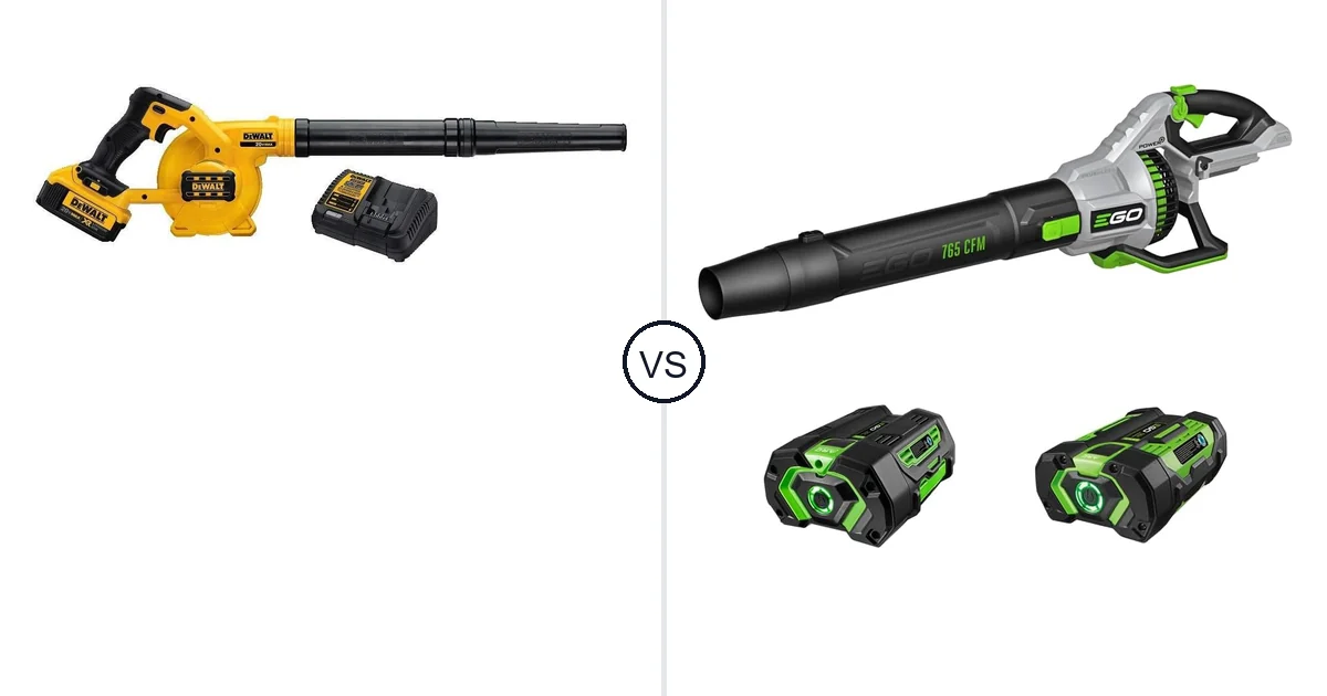 DEWALT DCE100M1 vs EGO Power+ LB7654: Leaf Blower Comparison