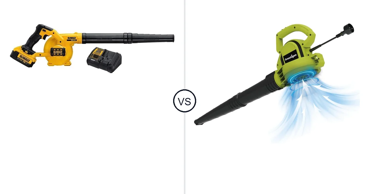 Comparison of DEWALT DCE100M1 and GRASSTIGON Grasstigon Leaf Blower