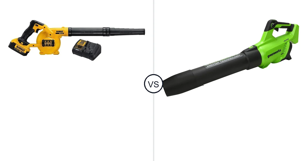 Comparison of DEWALT DCE100M1 and Greenworks 40V
