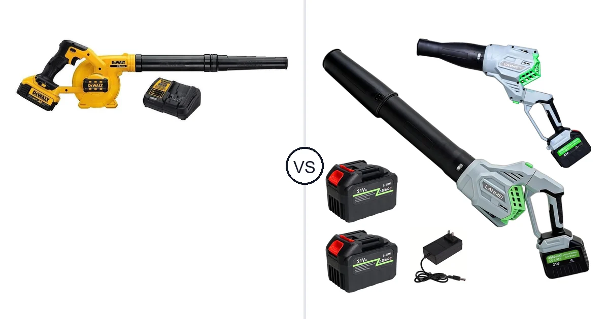 DEWALT DCE100M1 vs LANMEI 146MPH: Leaf Blower Comparison