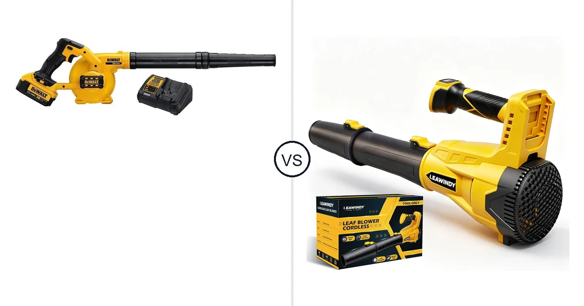DEWALT DCE100M1 vs LEAWINDY LEAWINDY005: Leaf Blower Performance