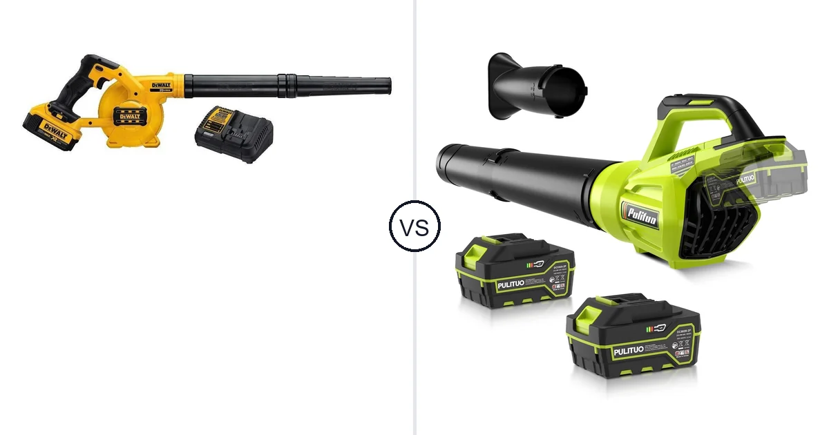 Comparison of DEWALT DCE100M1 and PULITUO Leaf Blower Cordless