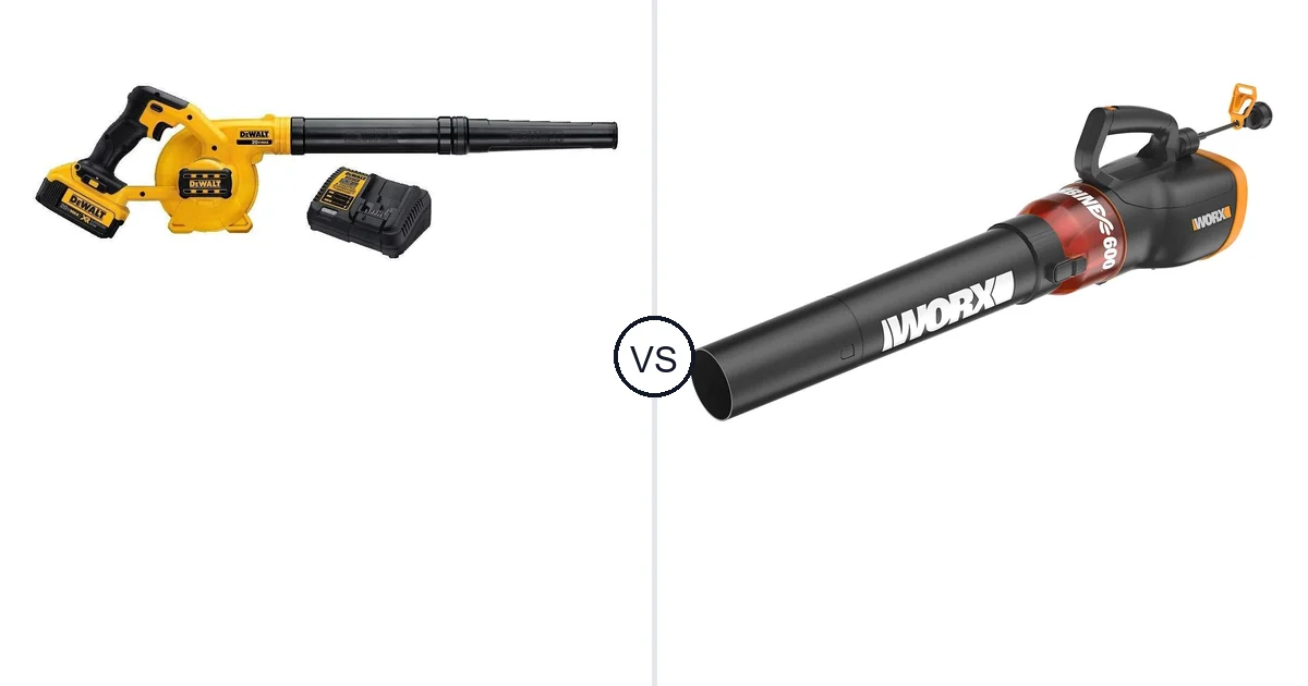 DEWALT DCE100M1 vs WORX WG520: Leaf Blower Performance