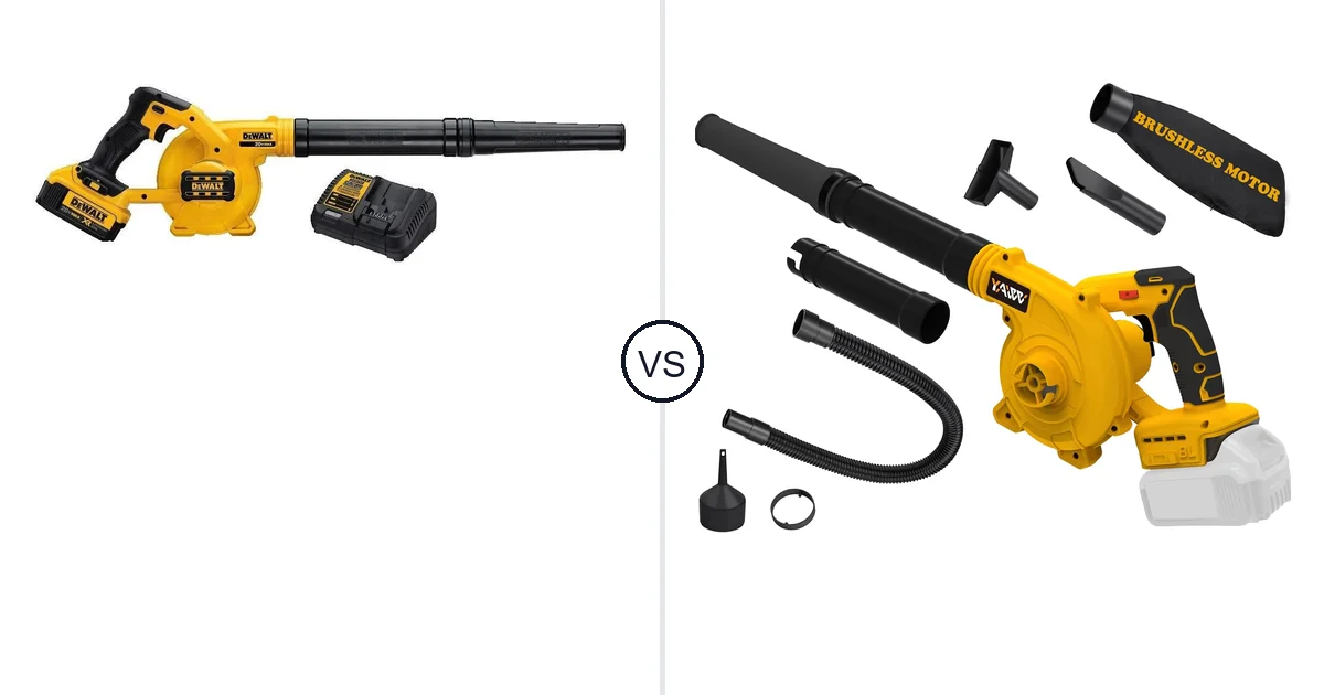Comparison of DEWALT DCE100M1 and YAWV Leaf Blower