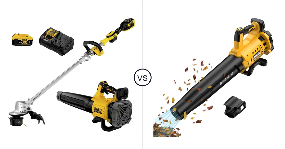 Comparison of DEWALT DCKO222M1 and Aenkuto Cordless Leaf Blower for DEWALT 20V