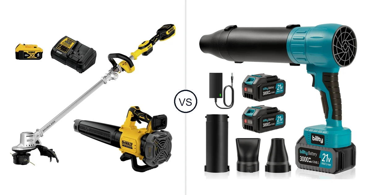 Comparison of DEWALT DCKO222M1 and billty Cordless Leaf Blower