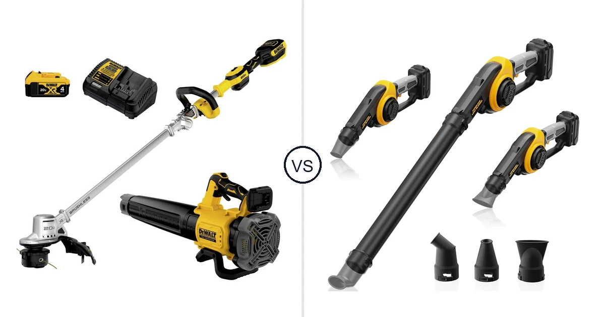 Comparison of DEWALT DCKO222M1 and HEINPRO Cordless Leaf Blower Compatible