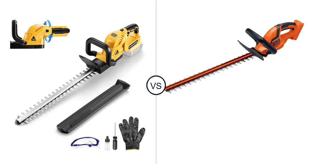 DGQHME 3000RPM vs BLACK+DECKER LHT2436B: Hedge Trimmer Comparison