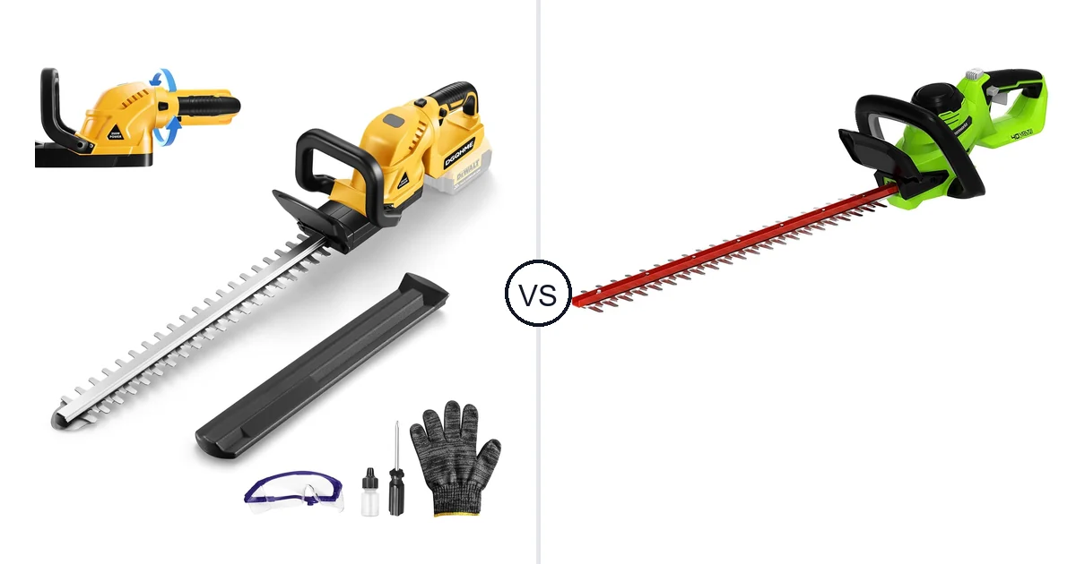 DGQHME 3000RPM vs Greenworks 40V: Hedge Trimmer Comparison
