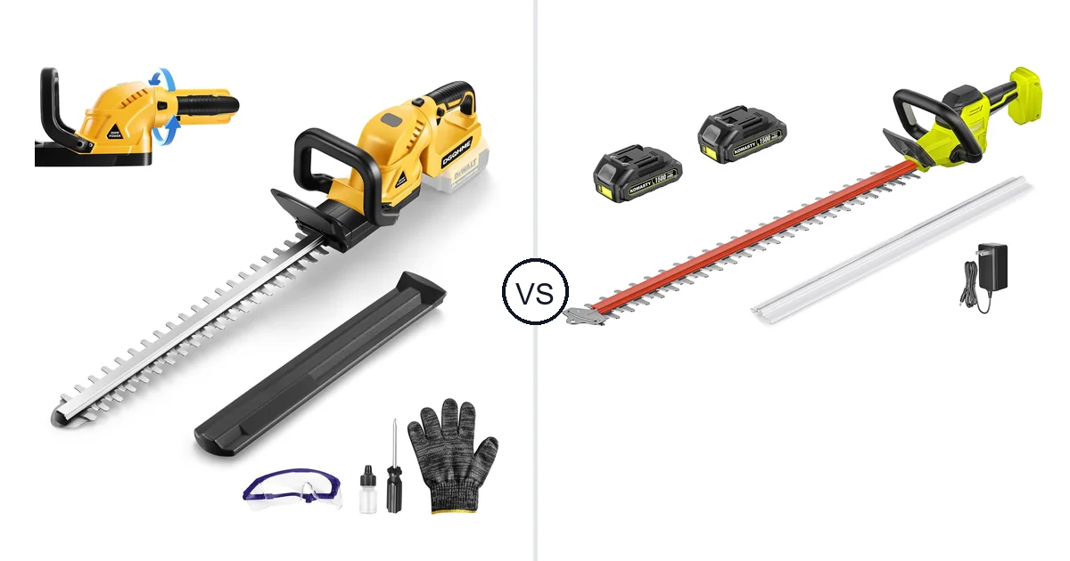 DGQHME 3000RPM vs KOMASTY 22 Inch Hedge: Best Hedge Trimmer for Your