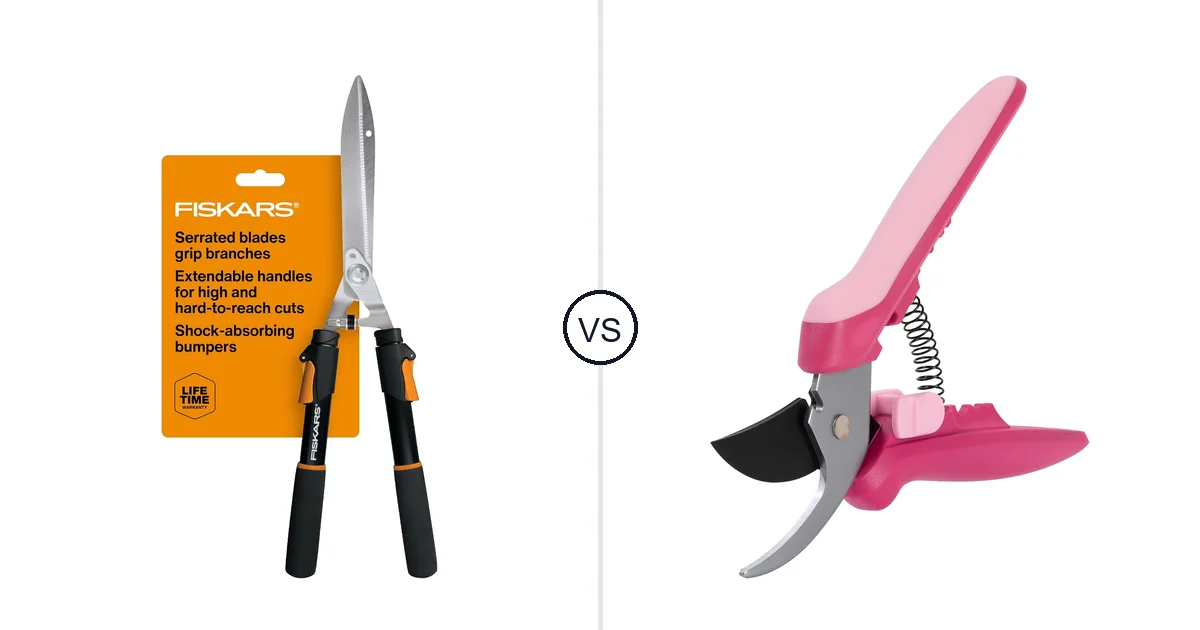 Comparison of Fiskars Extendable Power-Lever with 10" Blades and Fiskars Classic