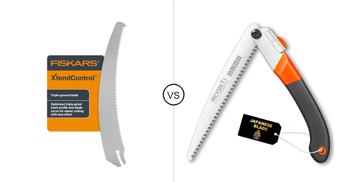 Comparison of Fiskars Triple-Ground Tooth Replacement Saw Blade and REXBETI Folding Saw