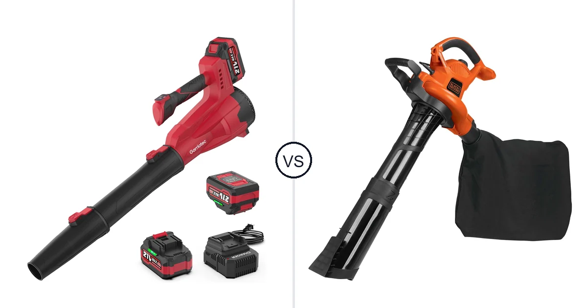 Comparison of Garriotec Leaf Blower Cordless and BLACK+DECKER BV6000