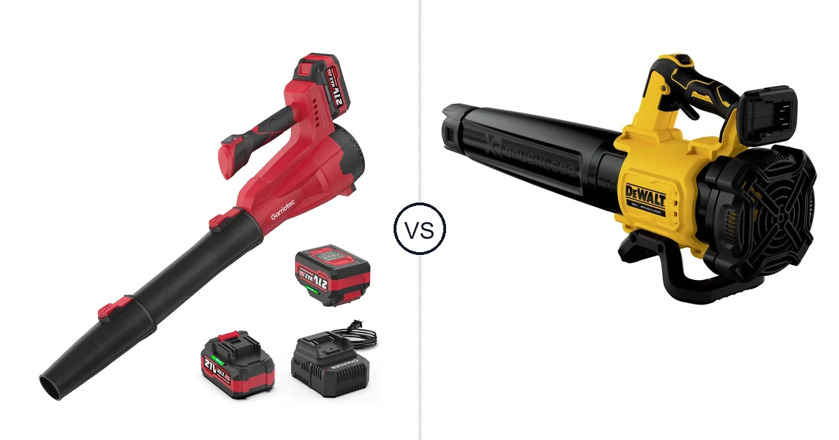 Garriotec Leaf Blower Cordless vs DEWALT DCBL722B: Leaf Blower