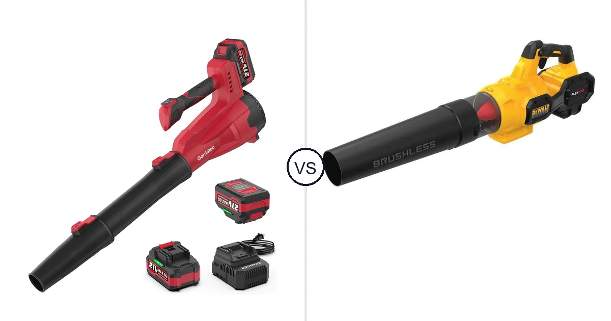 Garriotec Leaf Blower Cordless vs DEWALT Handheld: Best Leaf Blower