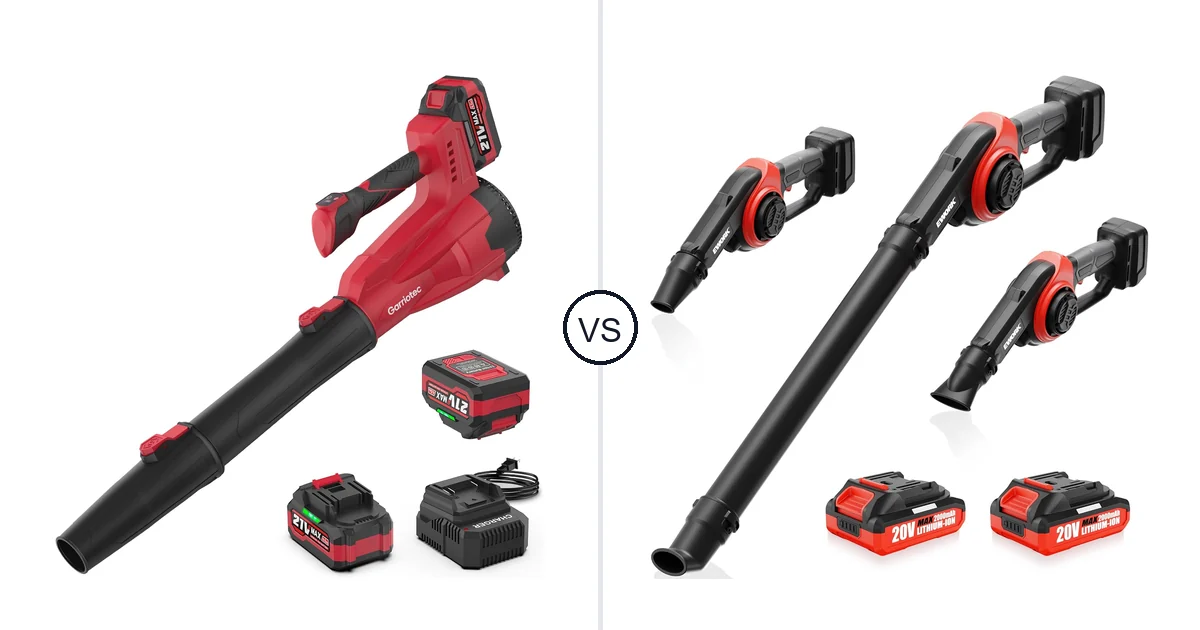 Garriotec Leaf Blower Cordless vs EWORK EK-DLB21A-2MR: Best Leaf