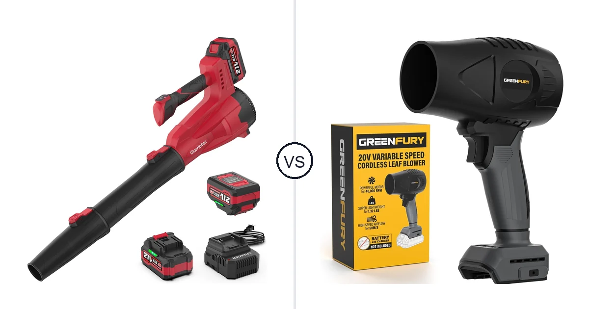 Garriotec Leaf Blower Cordless vs GREENFURY Cordless Leaf: Best Leaf