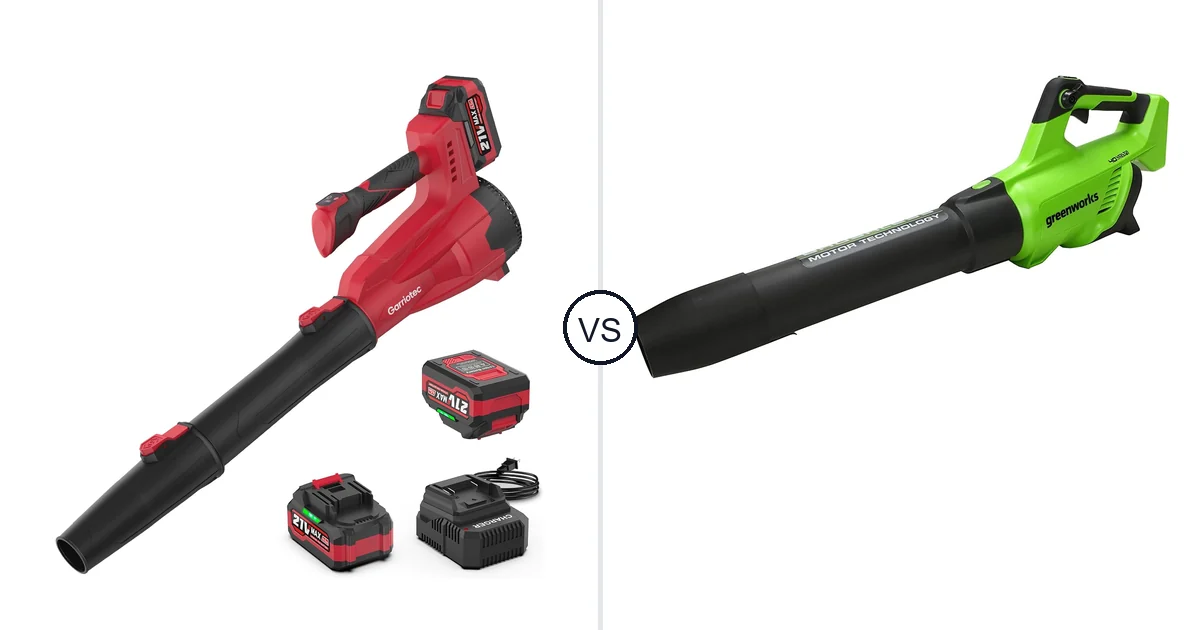 Garriotec Leaf Blower Cordless vs Greenworks 40V: Best Leaf Blower