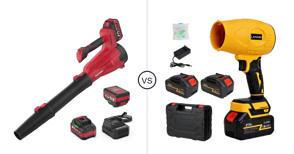 Comparison of Garriotec Leaf Blower Cordless and LANMEI 21V