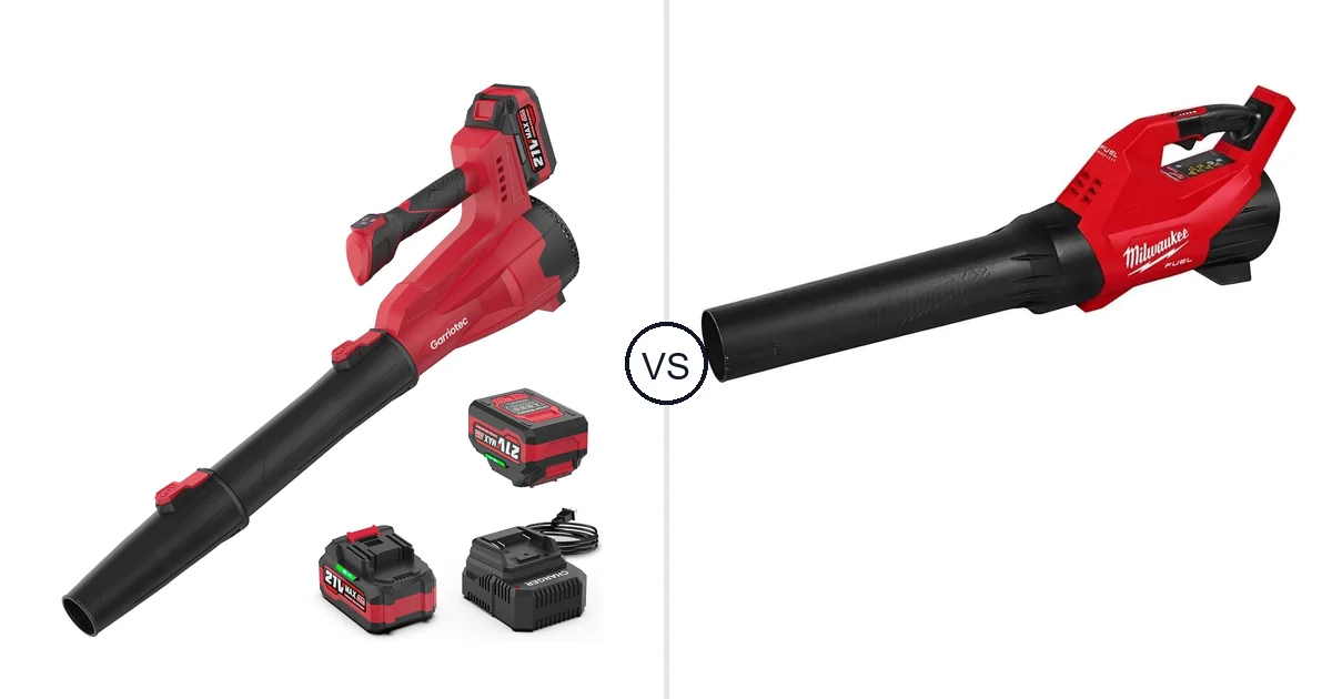 Comparison of Garriotec Leaf Blower Cordless and Milwaukee 3017-20