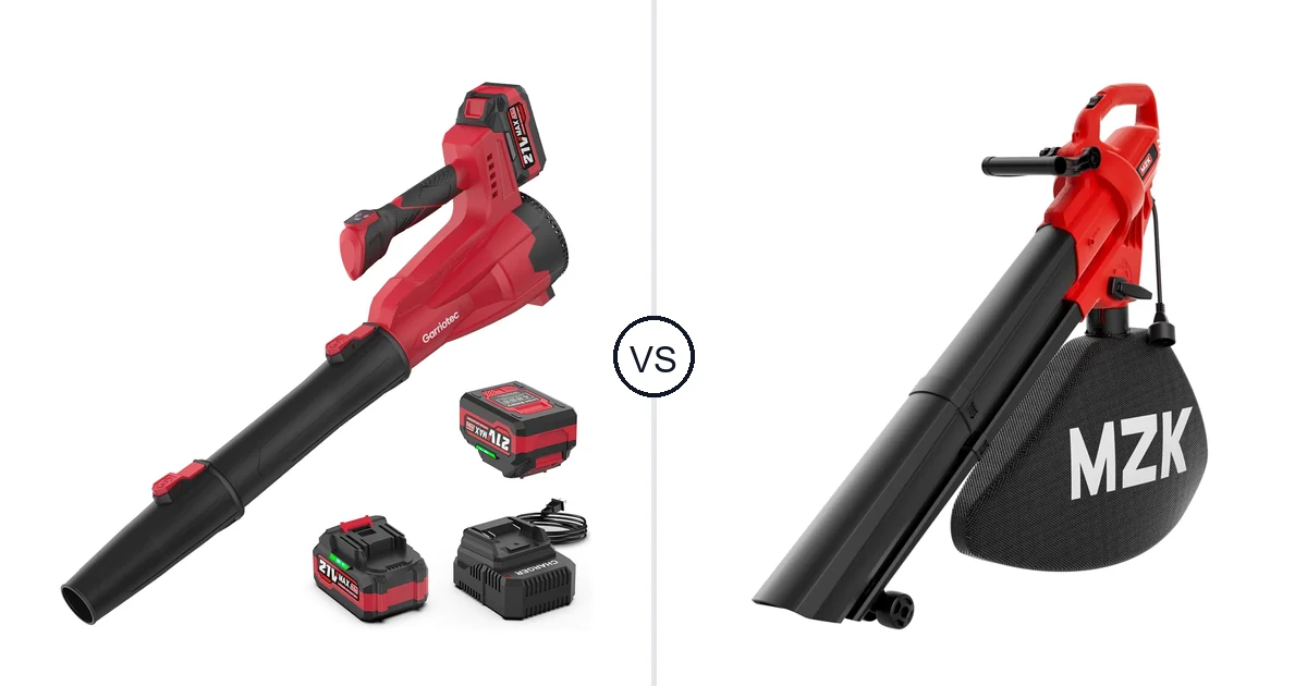 Garriotec Leaf Blower Cordless vs MZK 1712: Vacuum Comparison (Key