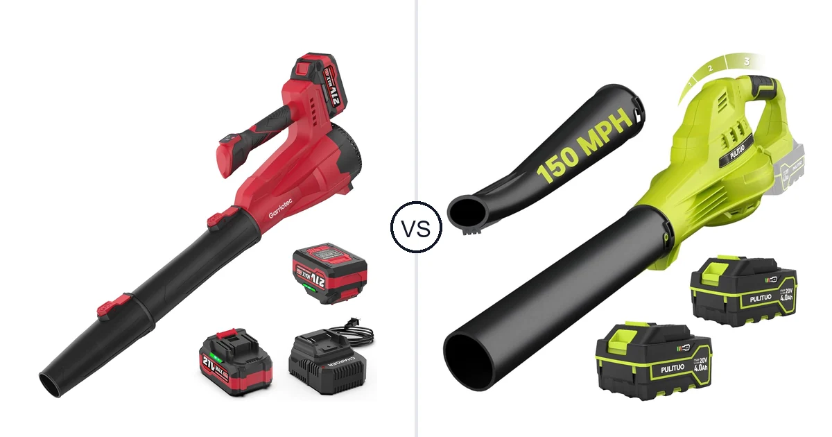 Garriotec Leaf Blower Cordless vs PULITUO Updated 4.0: Best Leaf