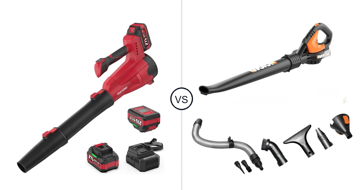 Garriotec Leaf Blower Cordless vs WORX WG545: Best Leaf Blower