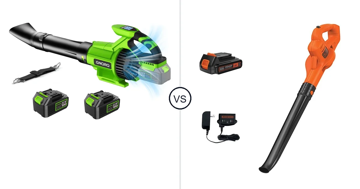 GNQRQ CLB-001 vs BLACK+DECKER LSW221: Leaf Blower Comparison (Key