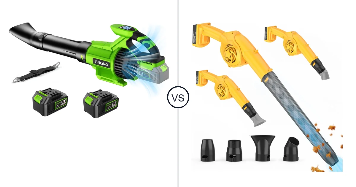 Comparison of GNQRQ CLB-001 and denqir Leaf Blower