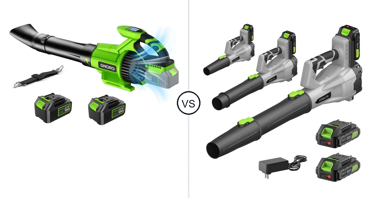 GNQRQ CLB-001 vs Steelite 21V: Leaf Blower Comparison