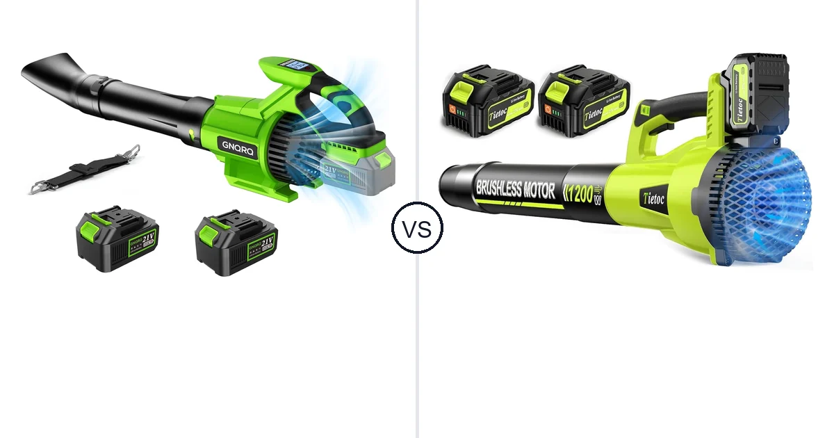 GNQRQ CLB-001 vs Tietoc 1200W: Leaf Blower Comparison