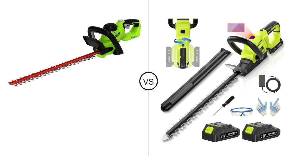 Greenworks 40V vs VOERJIA 3000RPM: Best Hedge Trimmer