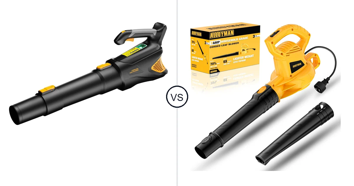 HEINPRO Cordless vs Alloyman Corded: Leaf Blower Comparison