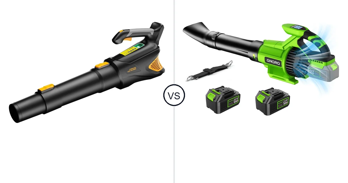 Comparison of HEINPRO Cordless Leaf Blower 500CFM Compatible and GNQRQ CLB-001