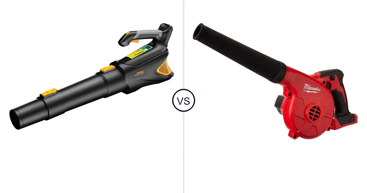 Comparison of HEINPRO Cordless Leaf Blower 500CFM Compatible and Milwaukee 0884-20