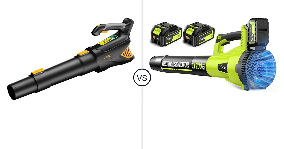 HEINPRO Cordless Leaf Blower vs Tietoc 1200W: Best Leaf Blower for