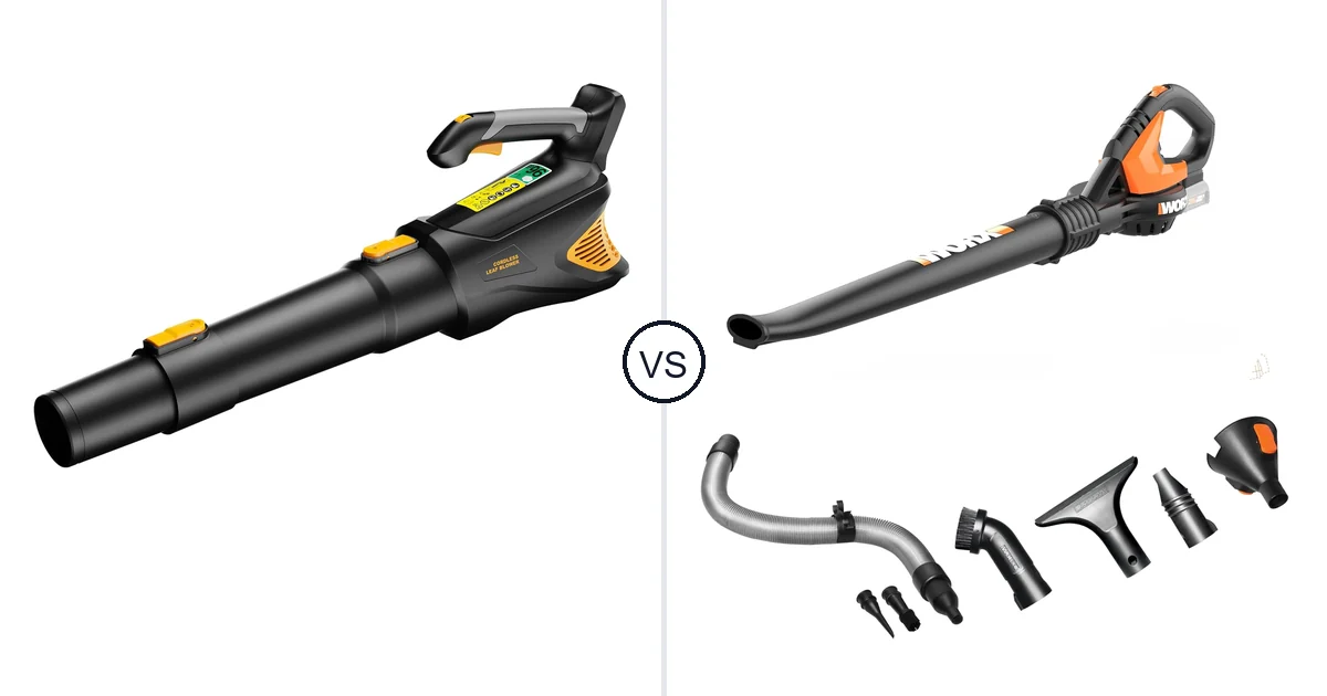 Comparison of HEINPRO Cordless Leaf Blower 500CFM Compatible and WORX WG545