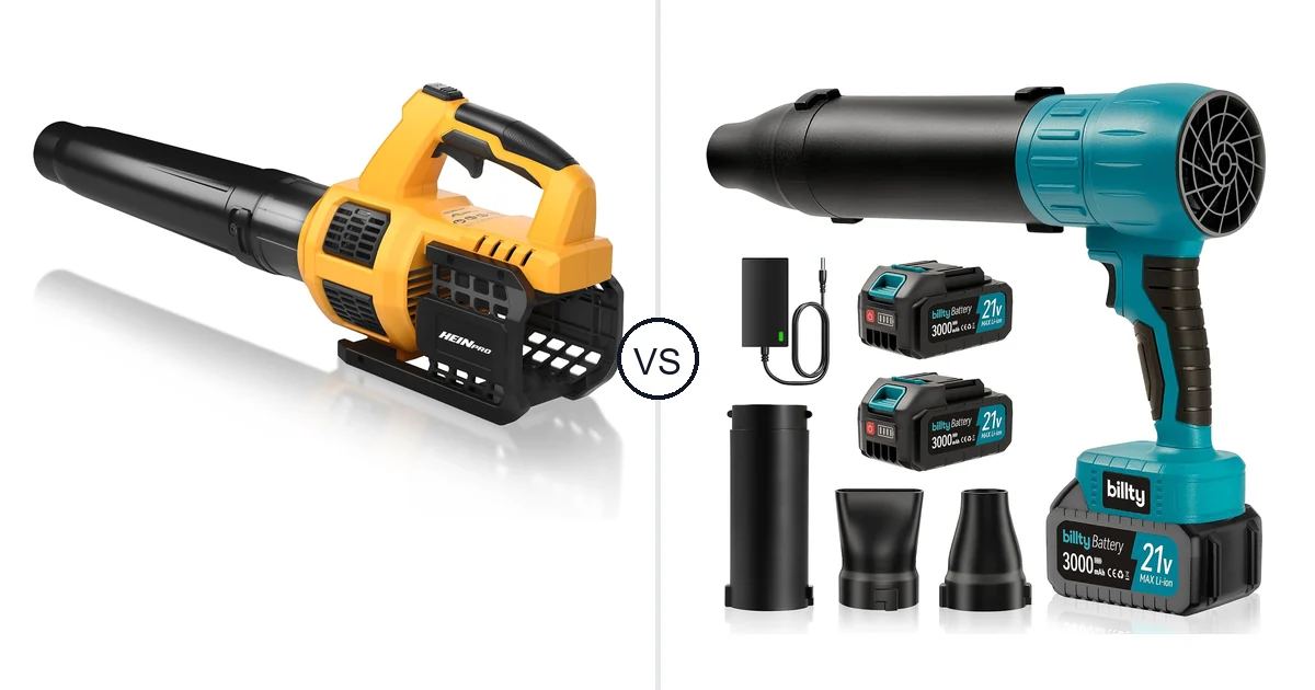 Comparison of HEINPRO Cordless Leaf Blower Compatible and billty Cordless Leaf Blower