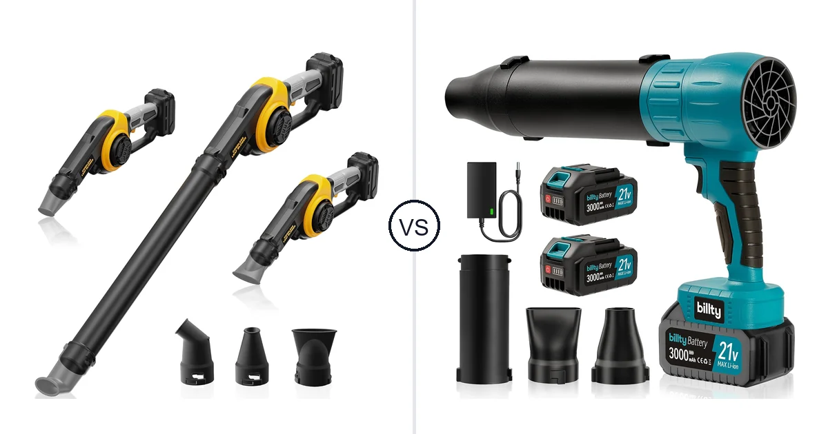 Comparison of HEINPRO Cordless Leaf Blower Compatible and billty Cordless Leaf Blower