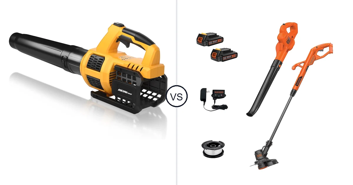 Comparison of HEINPRO Cordless Leaf Blower Compatible and BLACK+DECKER LCC222