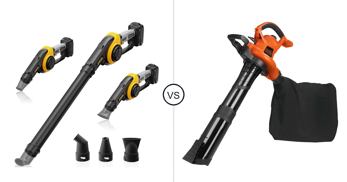 Comparison of HEINPRO Cordless Leaf Blower Compatible and BLACK+DECKER BV6000