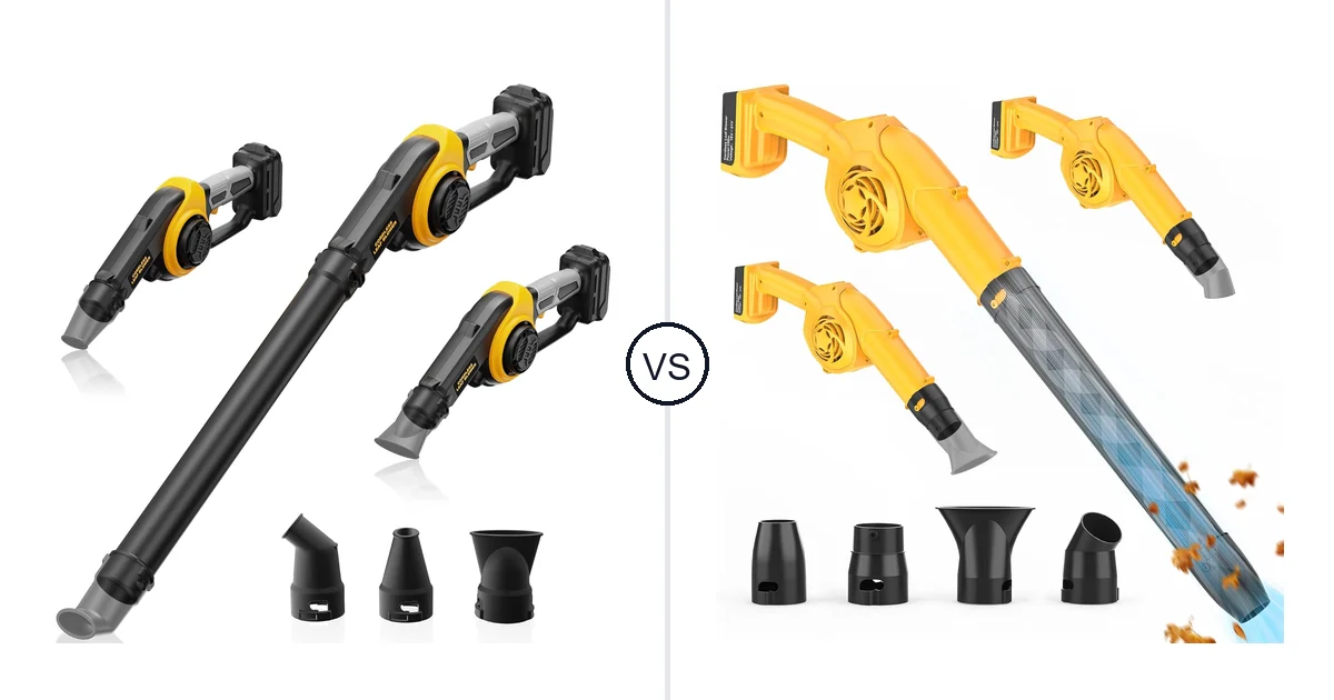 Comparison of HEINPRO Cordless Leaf Blower Compatible and denqir Leaf Blower