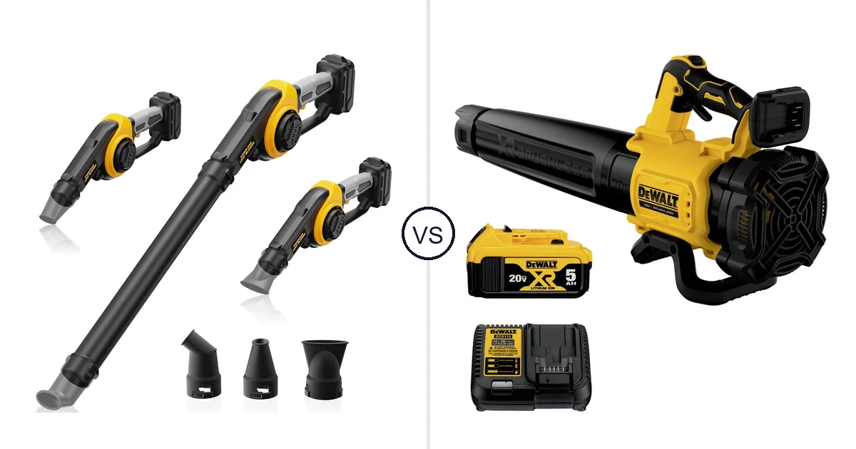 Comparison of HEINPRO Cordless Leaf Blower Compatible and DEWALT DCBL722P1
