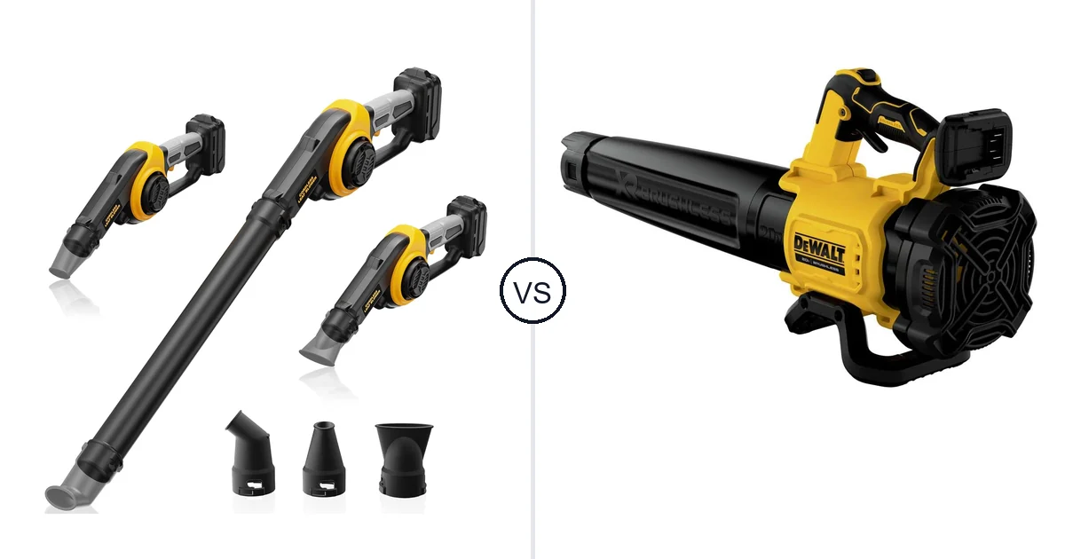 Comparison of HEINPRO Cordless Leaf Blower Compatible and DEWALT DCBL722B