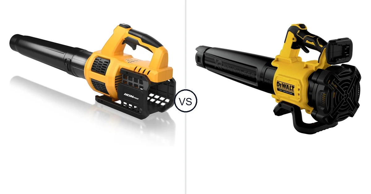 Comparison of HEINPRO Cordless Leaf Blower Compatible and DEWALT DCBL722B