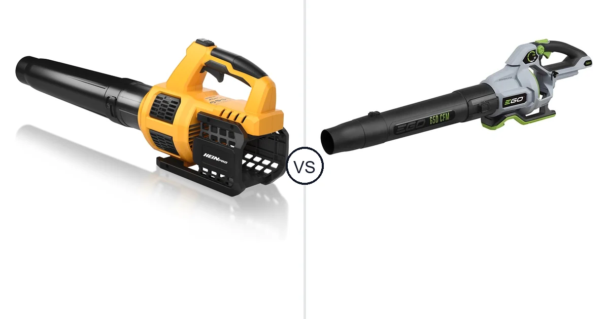 Comparison of HEINPRO Cordless Leaf Blower Compatible and EGO Power+ Leaf Blower