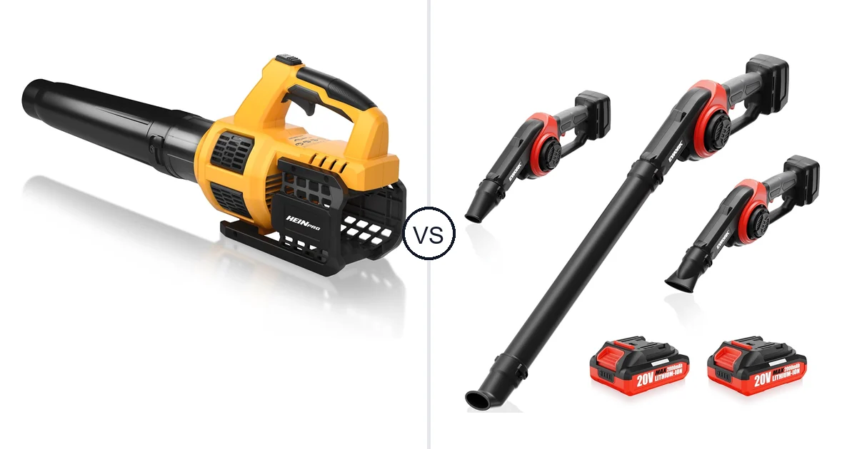 Comparison of HEINPRO Cordless Leaf Blower Compatible and EWORK EK-DLB21A-2MR